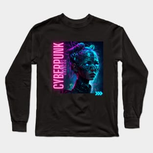 cyberpunk girl Long Sleeve T-Shirt